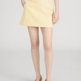 FRAME - The Leather Mini Skirt