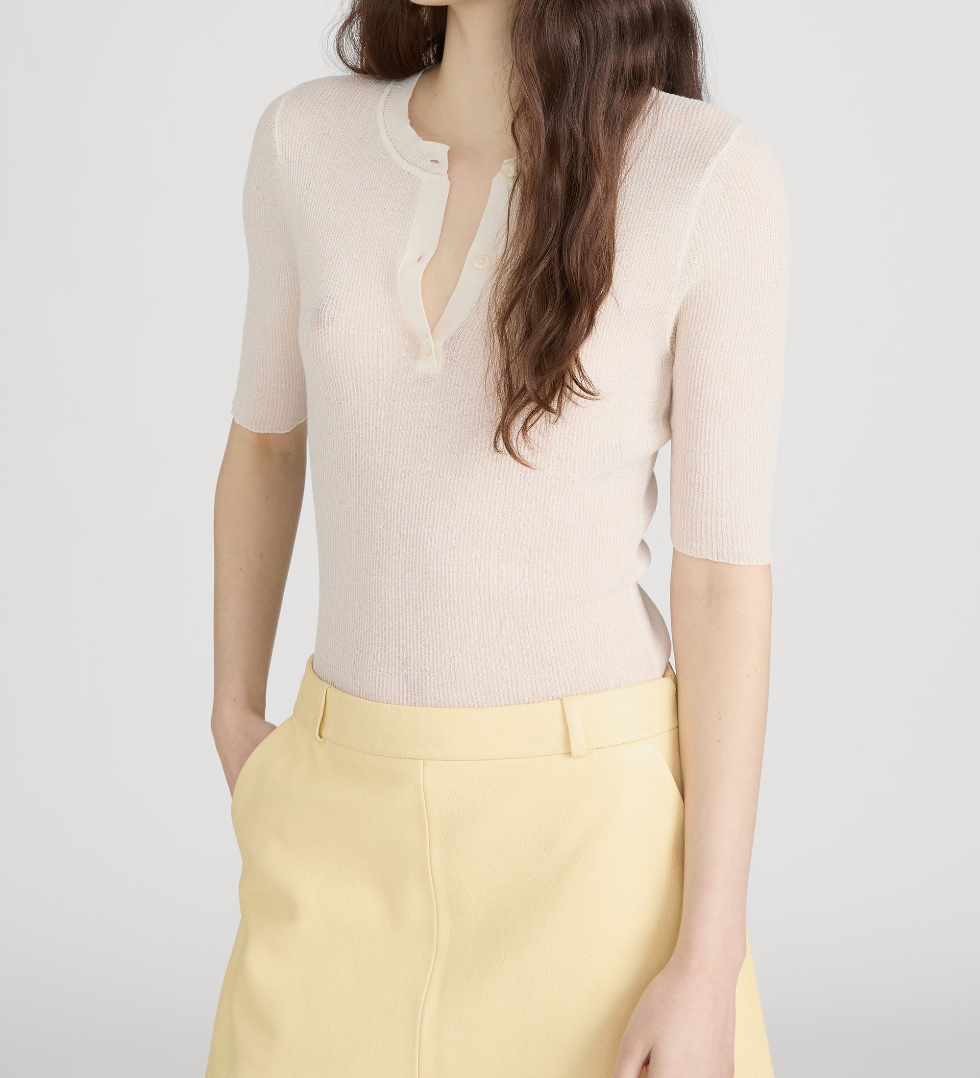 FRAME - The Henley Rib Tee
