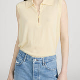 FRAME - The Cashmere Sleeveless Polo