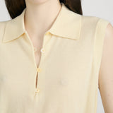 FRAME - The Cashmere Sleeveless Polo