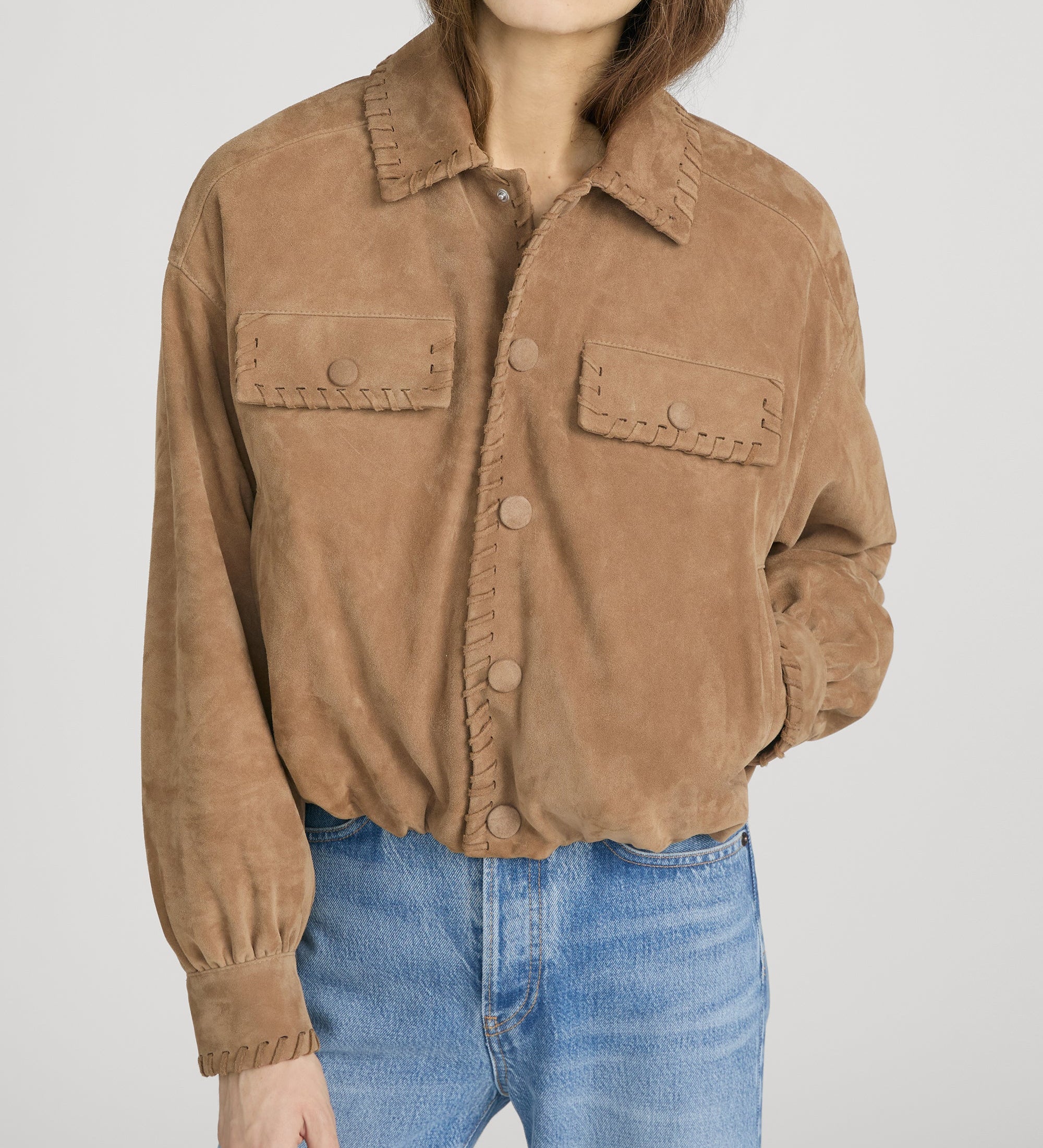 FRAME - The Suede Bubble Jacket