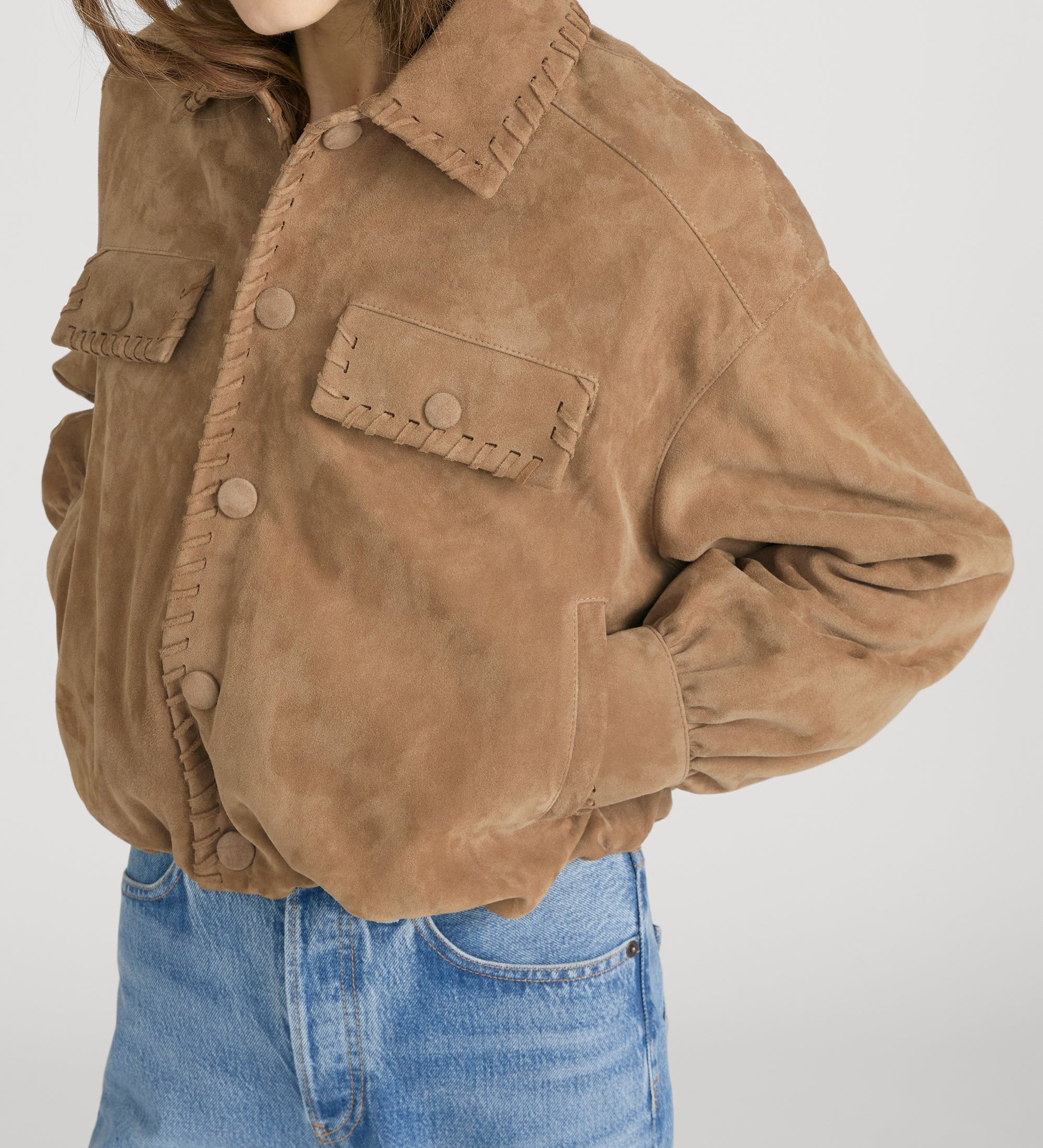 FRAME - The Suede Bubble Jacket