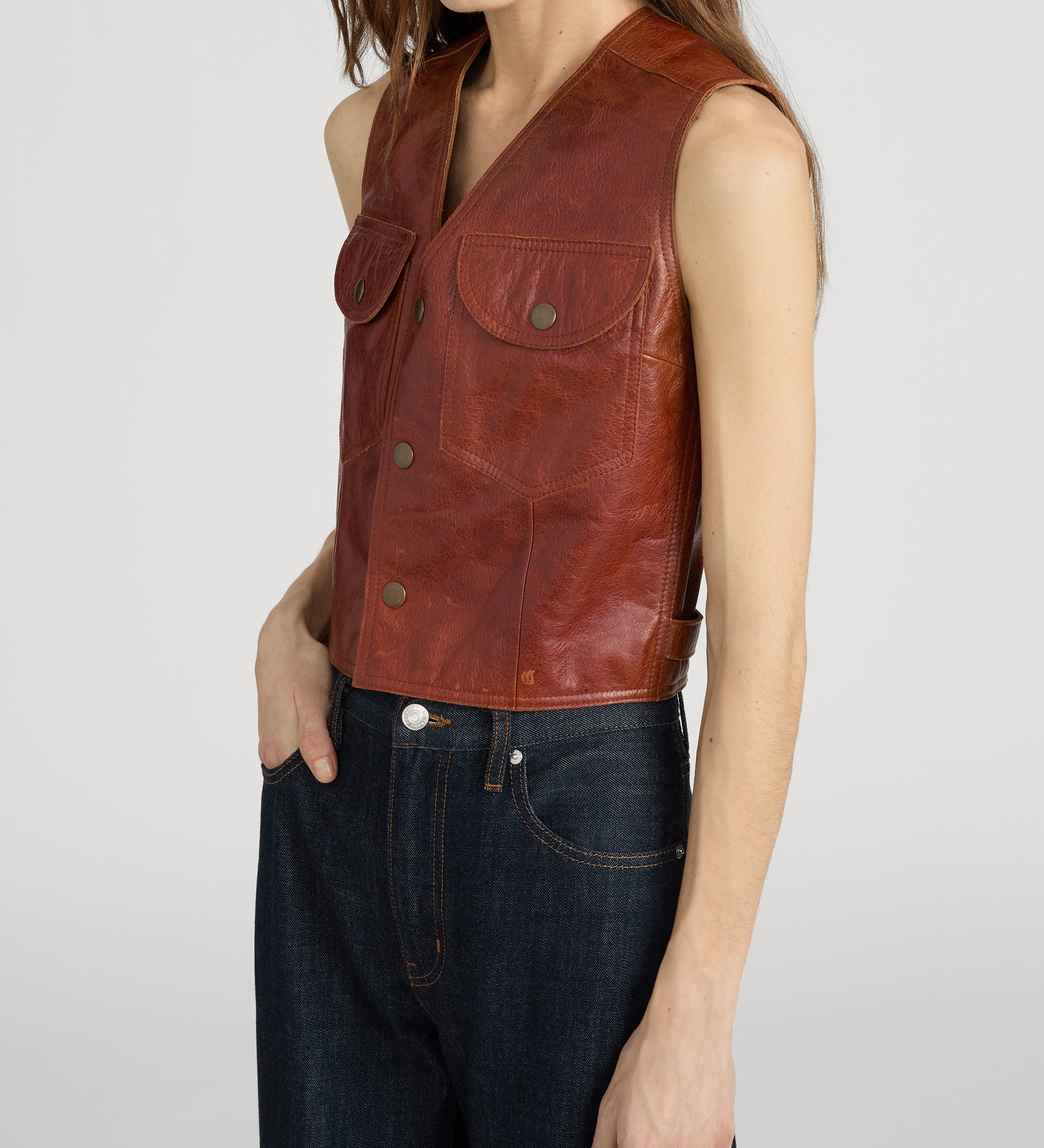 FRAME - The Leather Utility Vest
