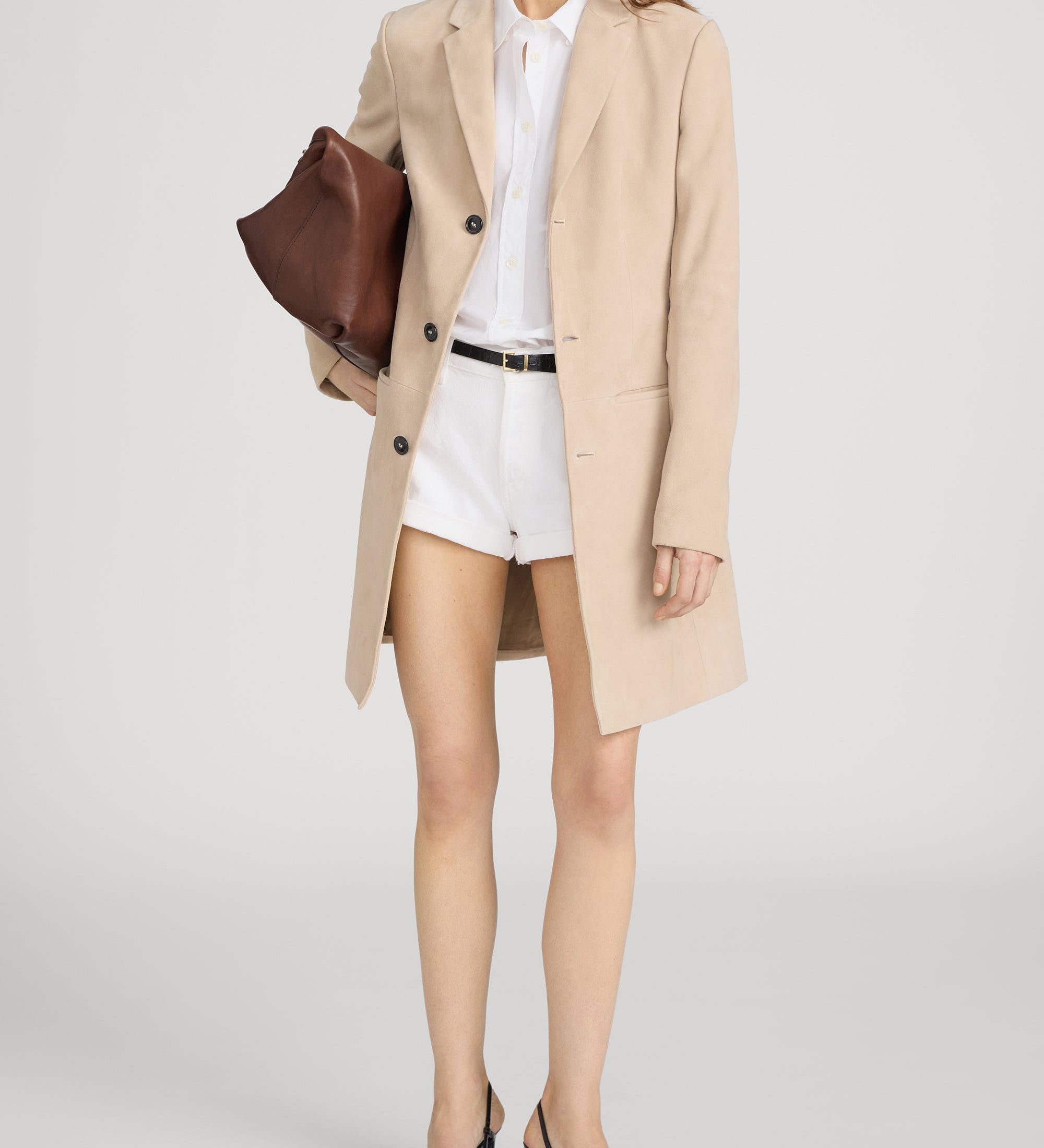 FRAME - The Sleek Suede Coat