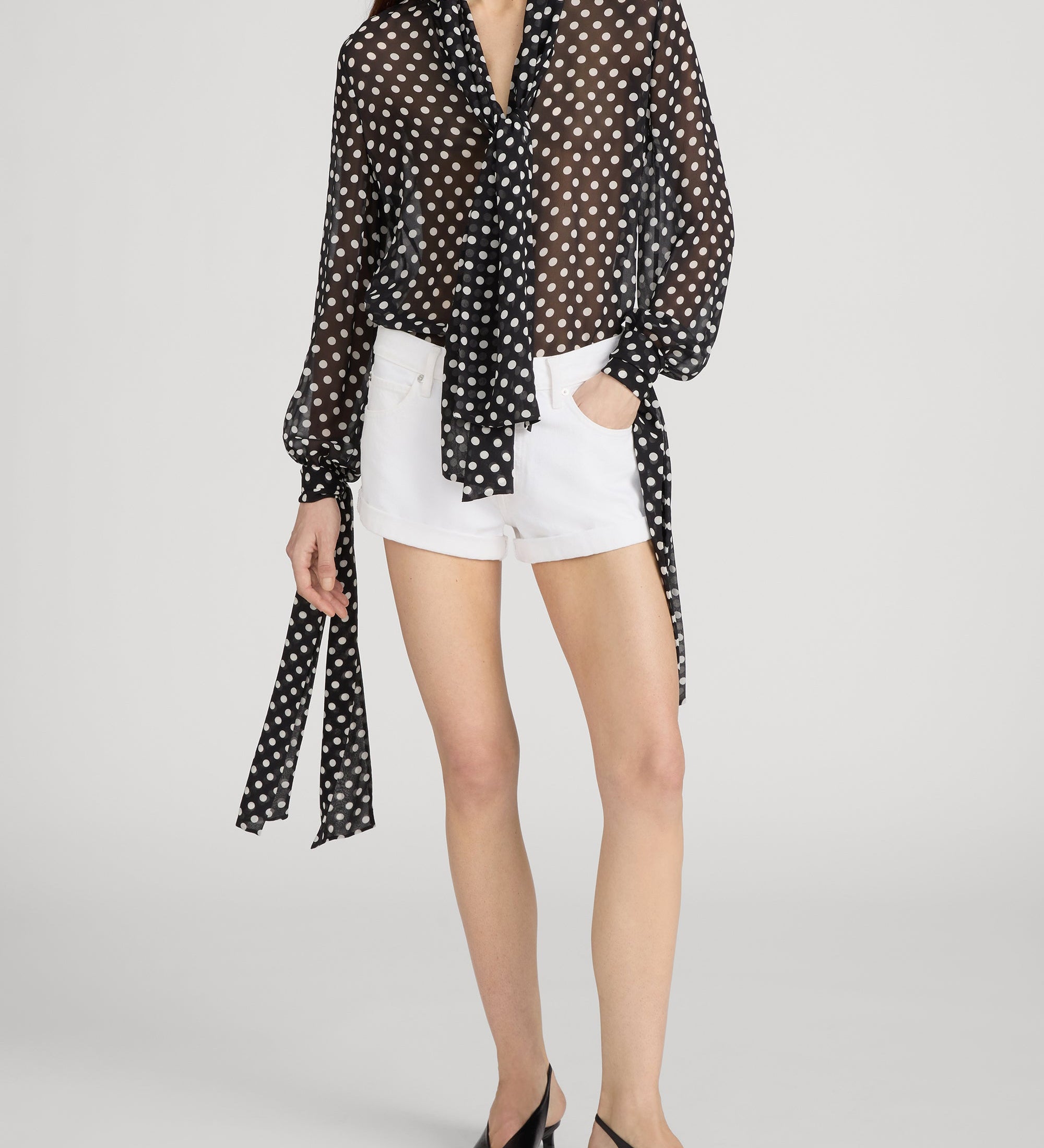 FRAME - The Polka Dot Nouvelle Blouse