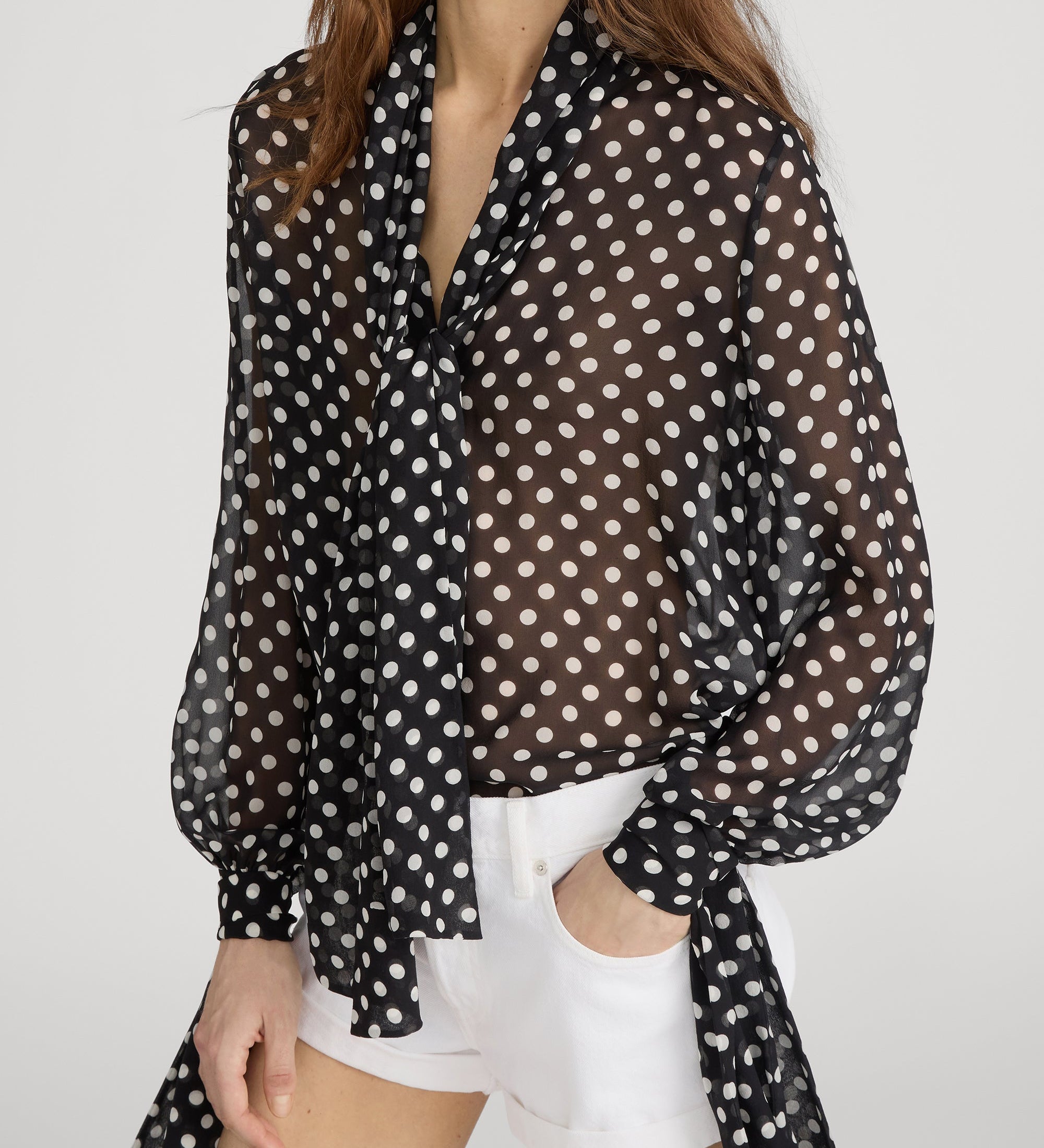 FRAME - The Polka Dot Nouvelle Blouse