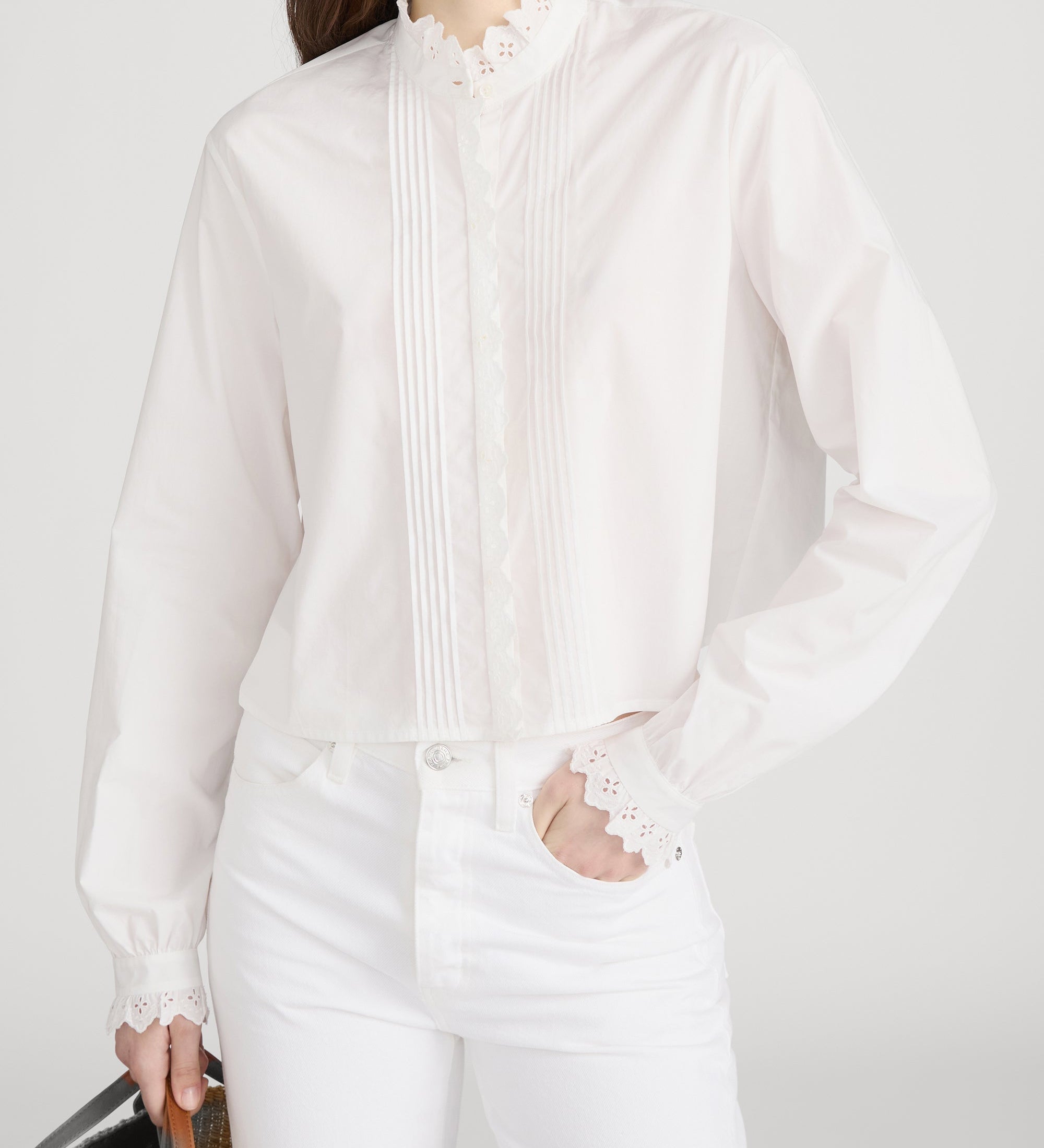 FRAME - The Keepsake Pintuck Blouse