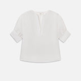 FRAME - The Linen V - Neck Popover Top