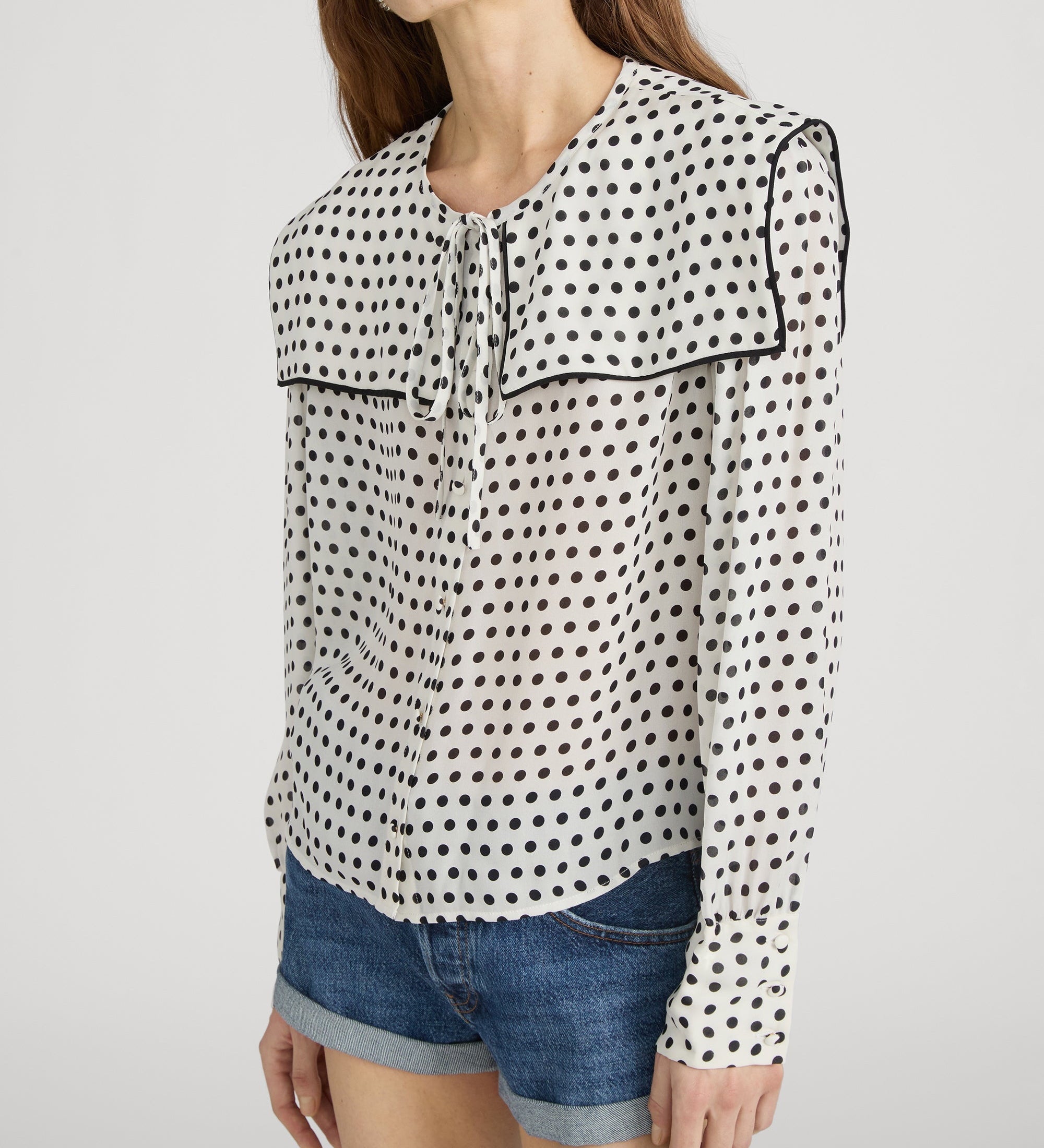 FRAME - The Polka Dot Fleet Blouse