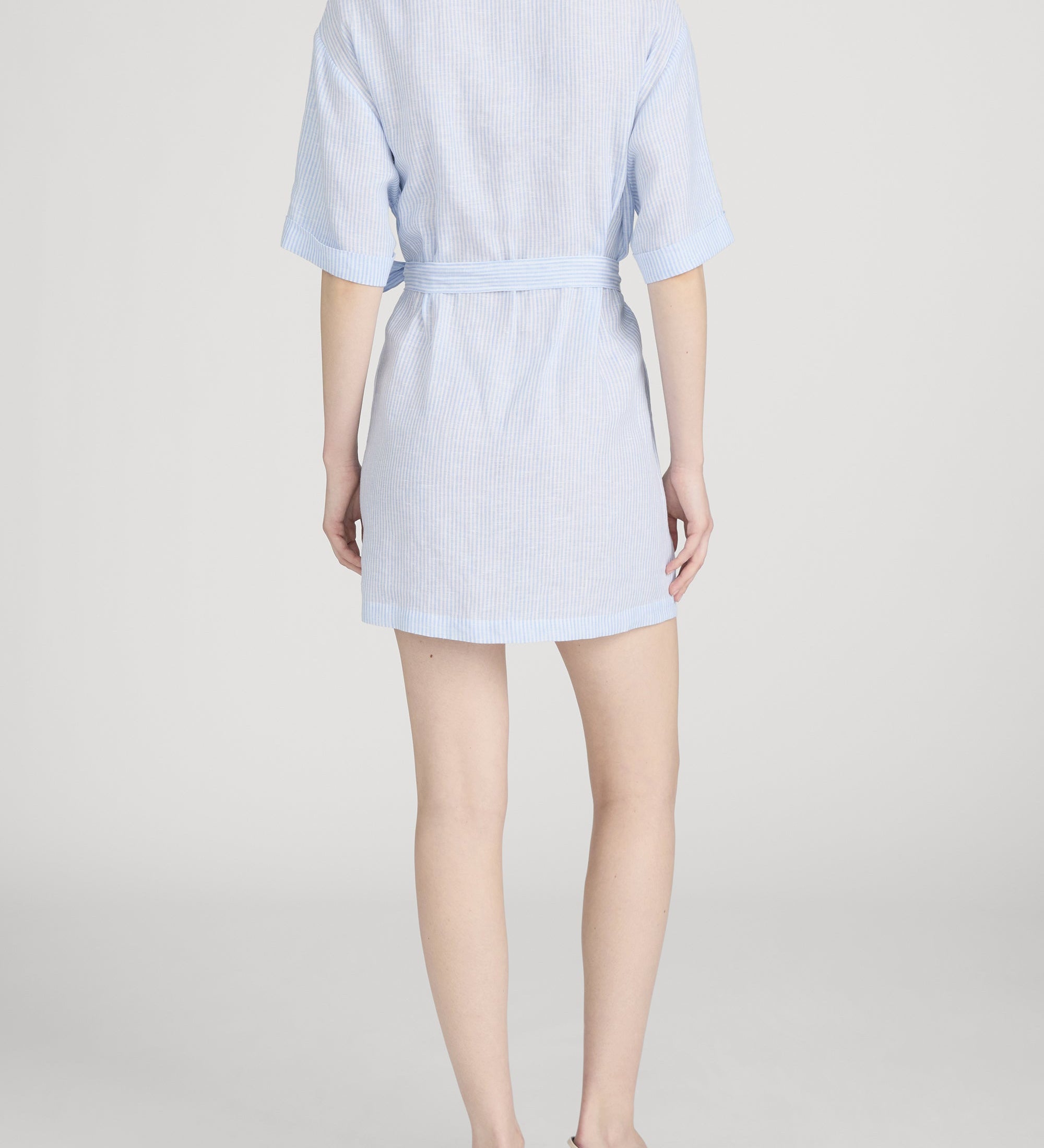 FRAME - The Linen Belted Dress Chambray
