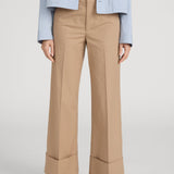 FRAME - The Cuffed Slim Palazzo Trouser