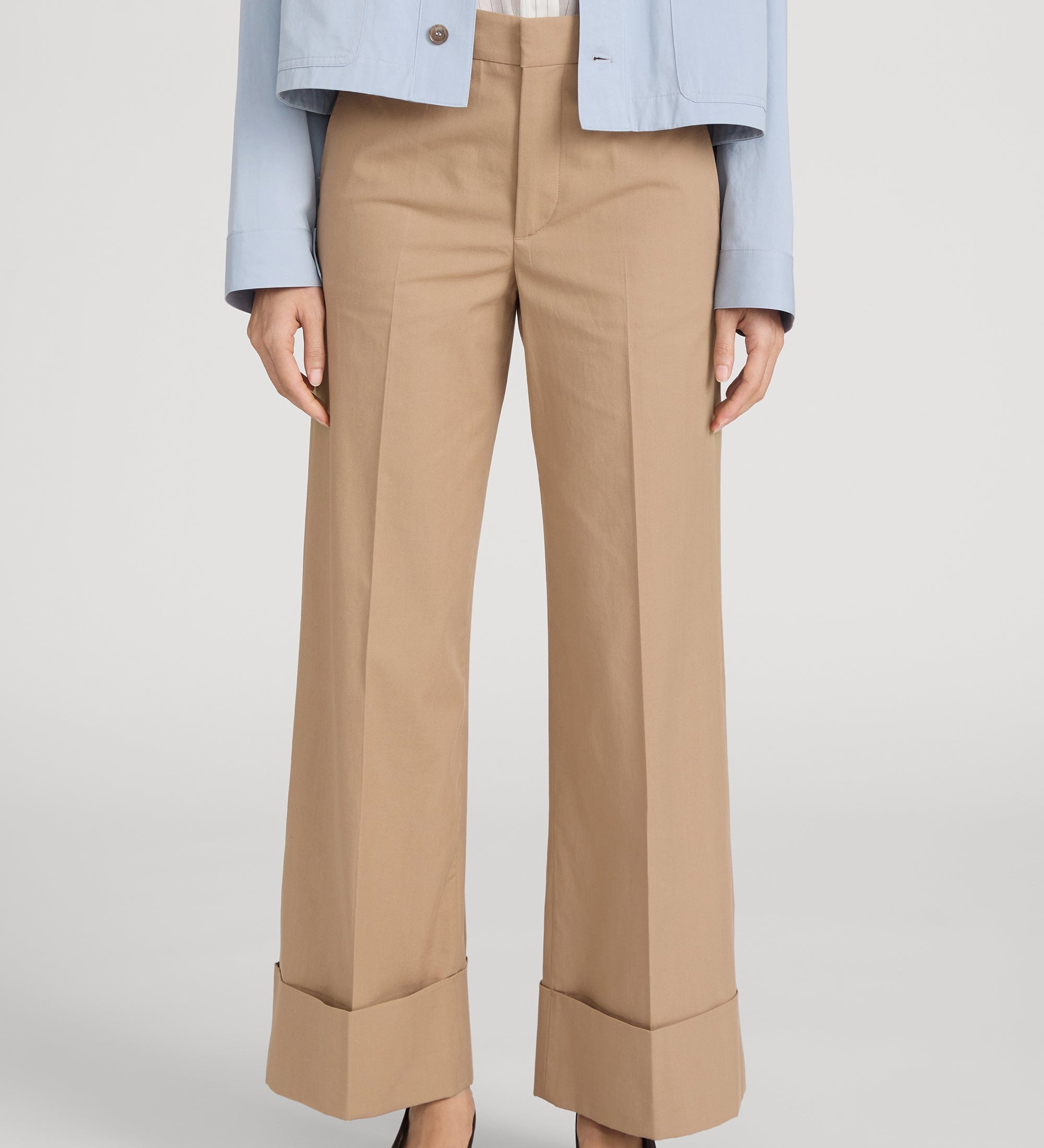 FRAME - The Cuffed Slim Palazzo Trouser