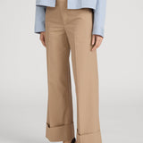 FRAME - The Cuffed Slim Palazzo Trouser