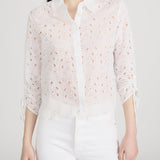 FRAME - The Paisley Eyelet Cinch Sleeve Shirt