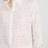 FRAME - The Paisley Eyelet Cinch Sleeve Shirt