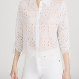 FRAME - The Paisley Eyelet Cinch Sleeve Shirt
