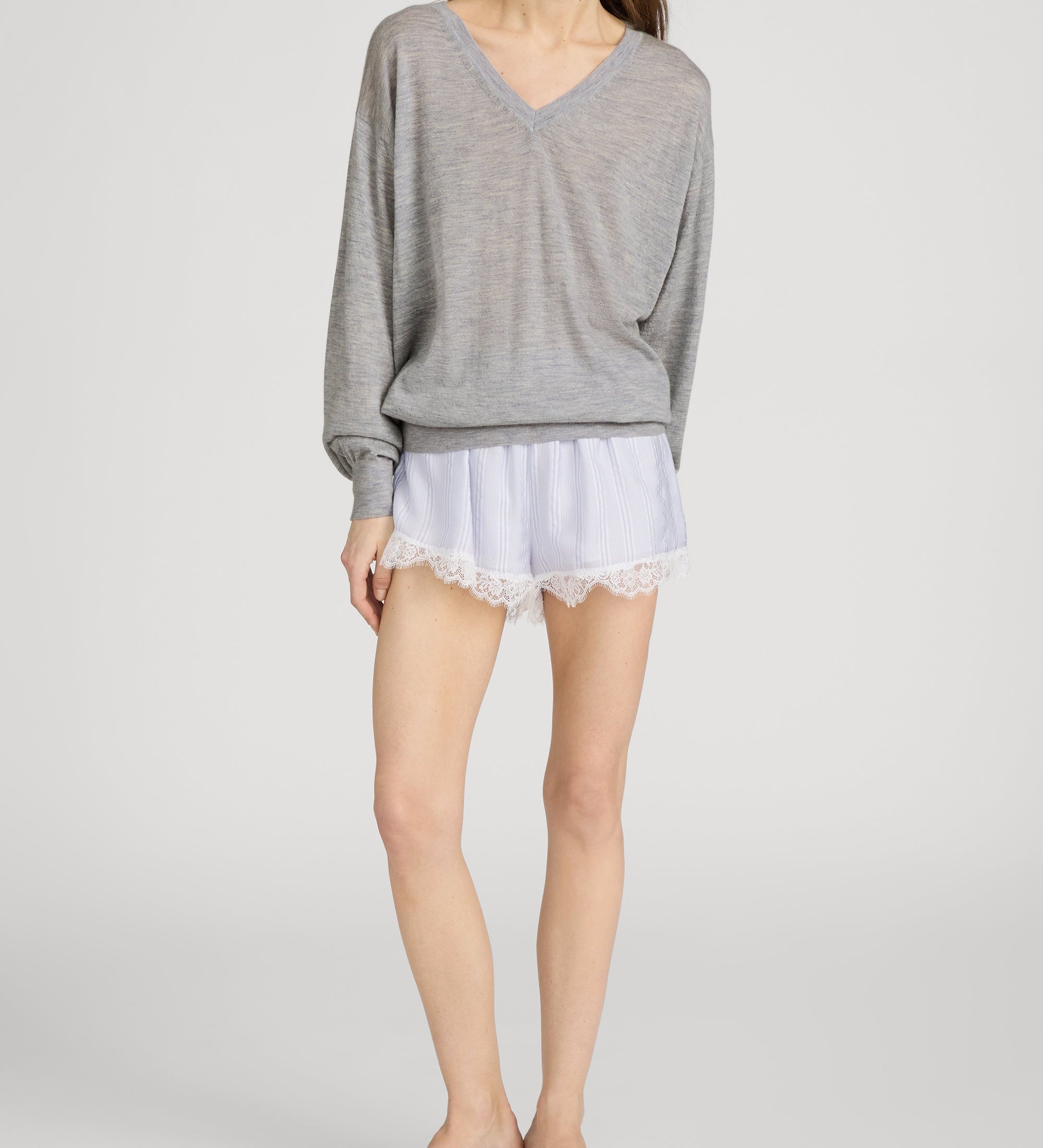 FRAME - The Stripe Lace Lounge Short