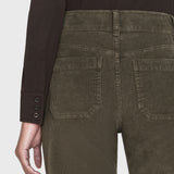 FRAME - 70's Cropped Wide Leg Corduroy -- Rich Military
