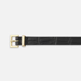 FRAME - The Petite Croc Belt -- Black
