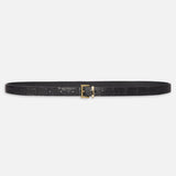FRAME - The Petite Croc Belt -- Black