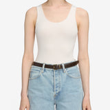 FRAME - The Mesh Trim Tank -- White
