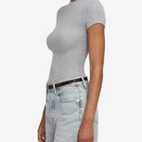 FRAME - The Rib Baby Tee -- Heather Grey