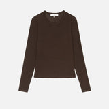 FRAME - The Long Sleeve Rib Crew -- Coffee