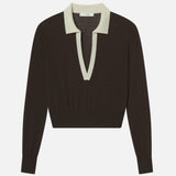 FRAME - The Two Tone Polo -- Coffee Multi