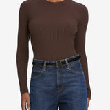 FRAME - The Fine Cable Sweater -- Coffee