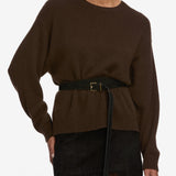 FRAME - The Cashmere Brushed Sweater -- Coffee