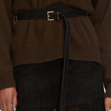 FRAME - The Double Wrap Belt -- Black