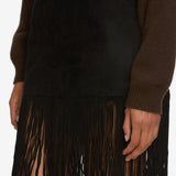 FRAME - The Saddle Skirt -- Black