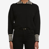 FRAME - The Sailor Pullover -- Black Multi