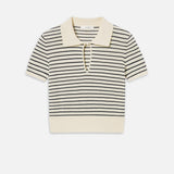 FRAME - The Keyhole Polo -- Cream Multi
