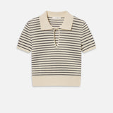 FRAME - The Keyhole Polo -- Cream Multi