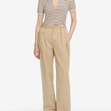 FRAME - The Pleated Stilt Trouser -- Light Khaki