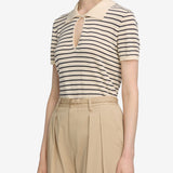 FRAME - The Keyhole Polo -- Cream Multi