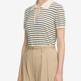FRAME - The Keyhole Polo -- Cream Multi