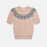 FRAME - The S/S Cashmere Fairisle -- Pink Sand