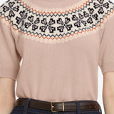 FRAME - The S/S Cashmere Fairisle -- Pink Sand
