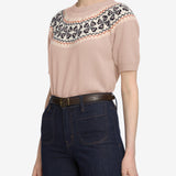 FRAME - The S/S Cashmere Fairisle -- Pink Sand