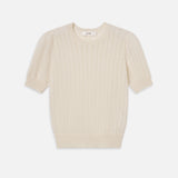 FRAME - The Ladder Pointelle Sweater -- Cream