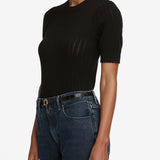 FRAME - The Ladder Pointelle Sweater -- Black