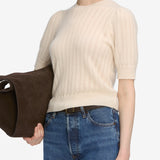 FRAME - The Ladder Pointelle Sweater -- Cream