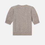 FRAME - The Ladder Pointelle Sweater -- Light Heather Grey