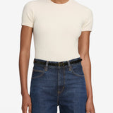 FRAME - The Fine Cable Tee -- Cream