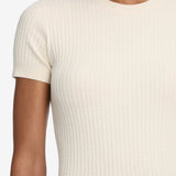 FRAME - The Fine Cable Tee -- Cream