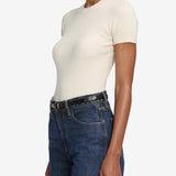 FRAME - The Fine Cable Tee -- Cream