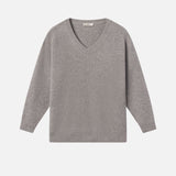 FRAME - The Cashmere V Sweater -- Heather Grey