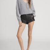 FRAME - The Cashmere V Sweater -- Heather Grey